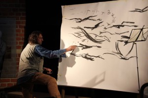 “Ανιχνεύοντας οπτικές συγκινήσεις” ο Χρήστος Αλαβέρας για δεύτερη χρονιά στην σχολή Καλών Τεχνών Φλώρινας. Πρόσκληση για δημιουργία action painting   εικαστικής ομάδα