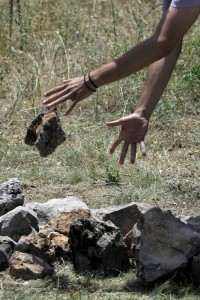 O Ιάκωβος Ρήγος (επίκουρος καθηγητής  Τμήμα Αρχιτεκτόνων Μηχανικών, Πολυτεχνείο Κρήτης) καταγράφει τη διαδικασία της Εικαστικής Πορείας 2014 (οργάνωση: 1ο Εργαστήριο Ζωγραφικής) και τη δημιουργία του Ομαδικού έργου Αλώνι που ενεργοποίησε στο Μοσχοχώρι